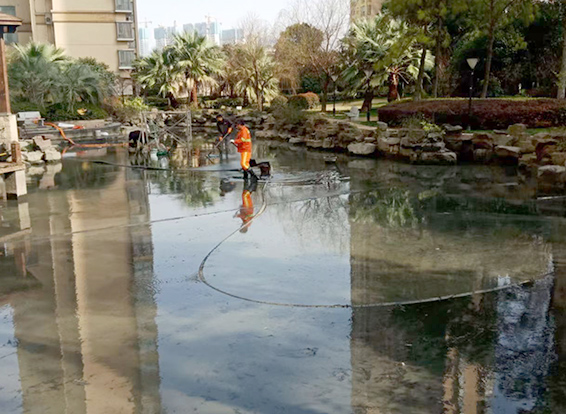 武强景观池淤泥清理